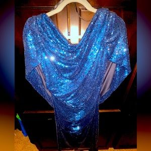 Betsy and Adam Glitter back dress, size 12.